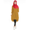 Factory supply simple plain women islamic shirt muslim dress dubai wholesale